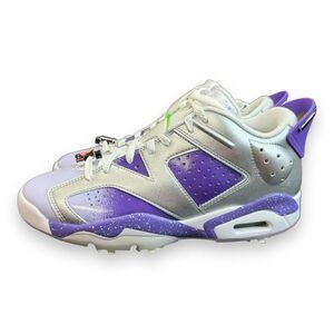 New Jordan Retro 6 G NRG U23 Men's Sz 8 Metallic Silver/Oxygen Purple FD0205-055